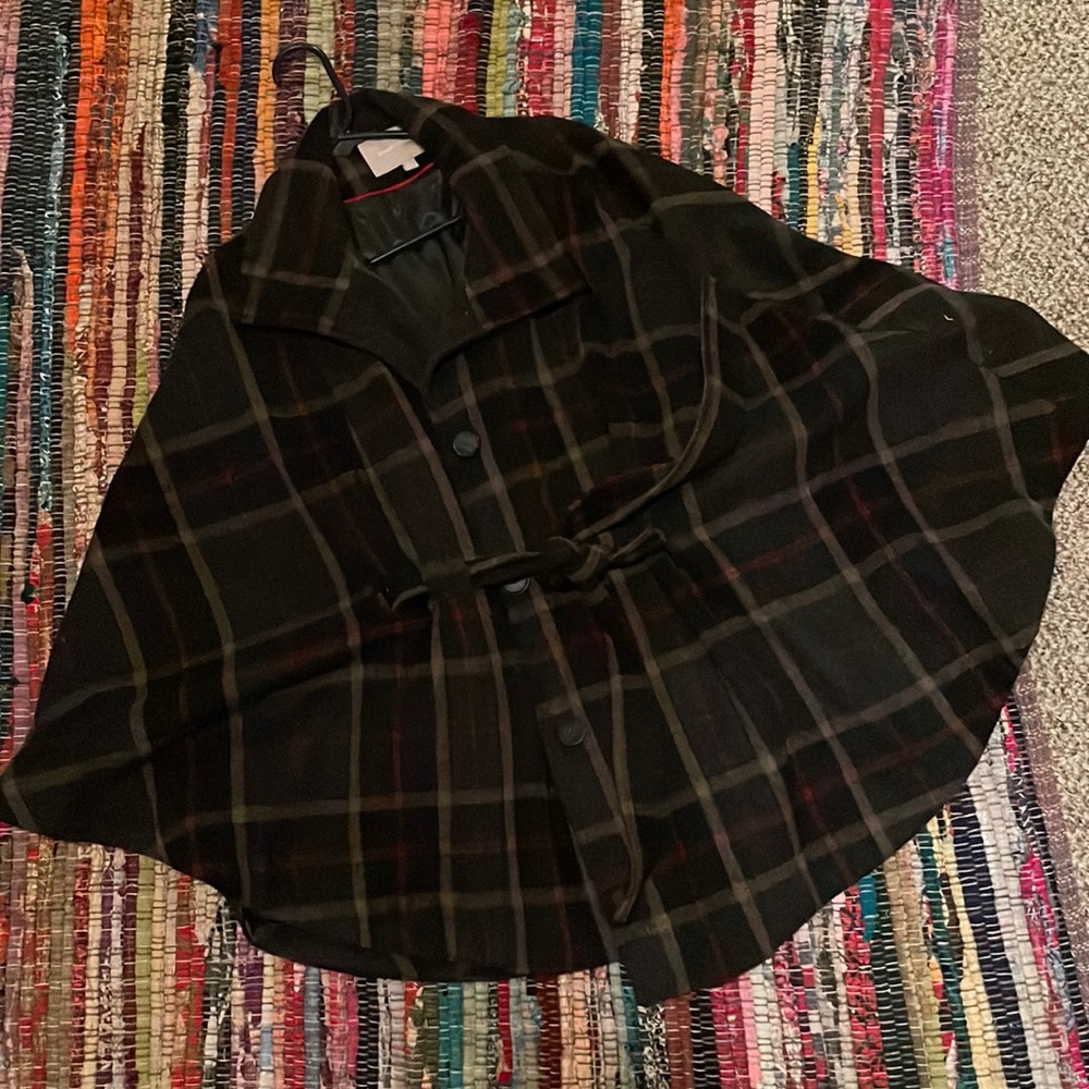Banana Republic Factory Plaid Poncho/Cape